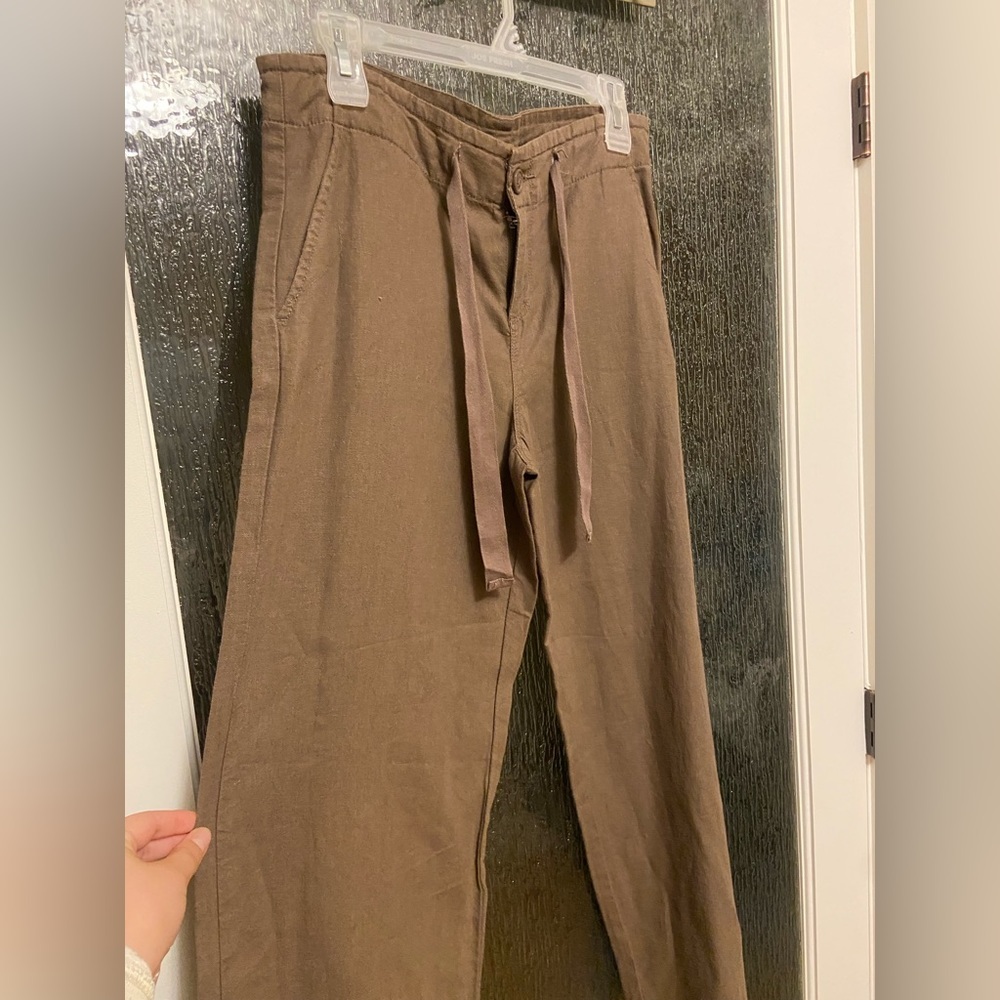 Calvin Klein Linen Wide Leg Pants